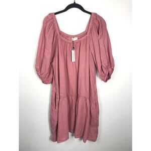$248 New Pink Velvet by Graham & Spencer “Irina” Linen Dress size Medium
